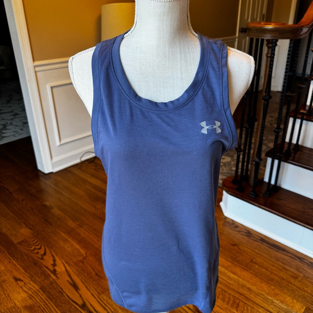 Armour UA  women’s‎ Streaker Running Tank tee small fitted  Blue